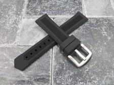 New 20mm Soft Rubber Strap Diver Watch Band BLACK for TAG HEUER Formula F1 20