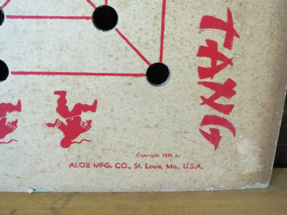 Vintage TING TANG TONG ALOX MFG CO St Louis MO USA Pressed Wood Game Board - Image 2 of 3
