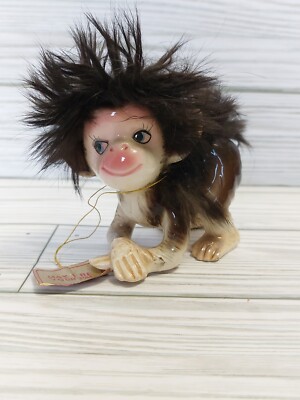 Vintage NORCREST FURLAND Anthropomorphic Monkey Figurine w/ Tag
