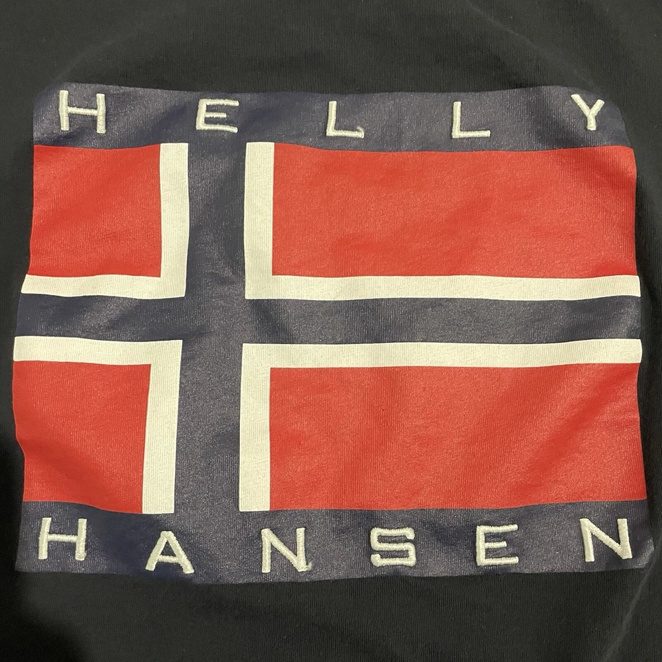 Helly Hansen Shirt Mens Small Black Sandro Paris Cotton Embroidered Crewneck - Image 4 of 4