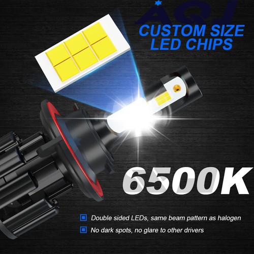 H13 9008 LED Headlight Kit 5500W 1000000LM Hi/Lo Beam 8000K Super Bright Bulbs - Picture 2 of 9