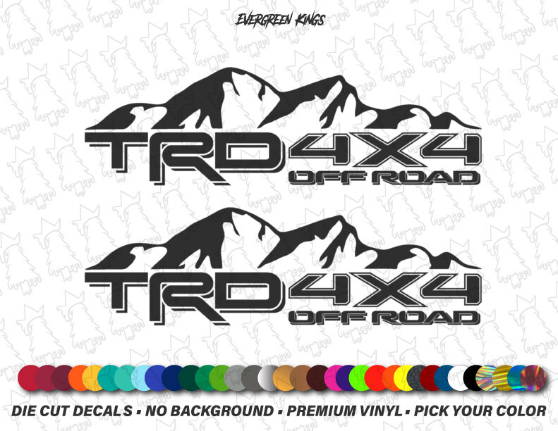 TRD 4x4 OFF ROAD Mountains for Toyota TACOMA TUNDRA Bedside Truck