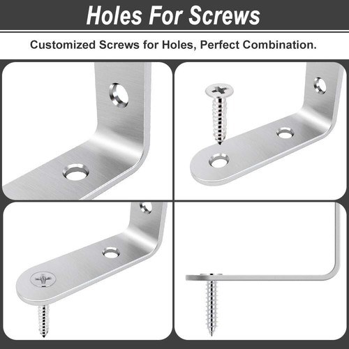 40 Stück Eckstrebe 2" x 2" Schwerlast L Klammern für Regale und Holzlasur... - Bild 3 von 7