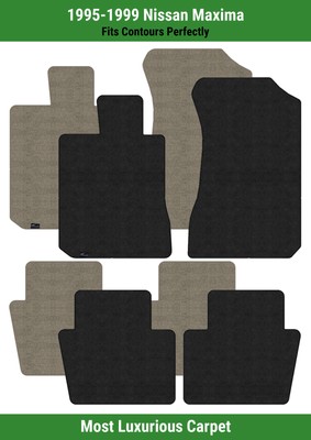 Lloyd Luxe Front & Rear Row Carpet Mats for 1995-1999 Nissan Maxima 