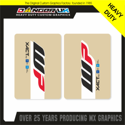 MOTOCROSS MX OBERE GABEL GRAFIK AUFKLEBER AUFKLEBER KLAR WP XACT KEGELVENTIL KTM
