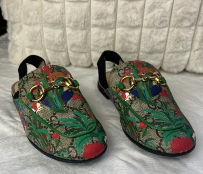 Gucci Kids Canvas Slingback sz 27 - Image 1 of 4