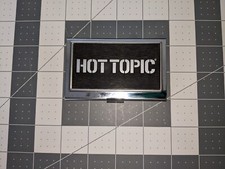 HOT TOPIC Compact Mirror Metal And Glass 3-5/8" X 2-1/4" Made In The USA Used