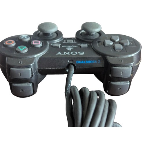 Sony PS2 Controller Dualshock 2 PlayStation 2 Genuine OEM Tested Working Black - Picture 7 of 10
