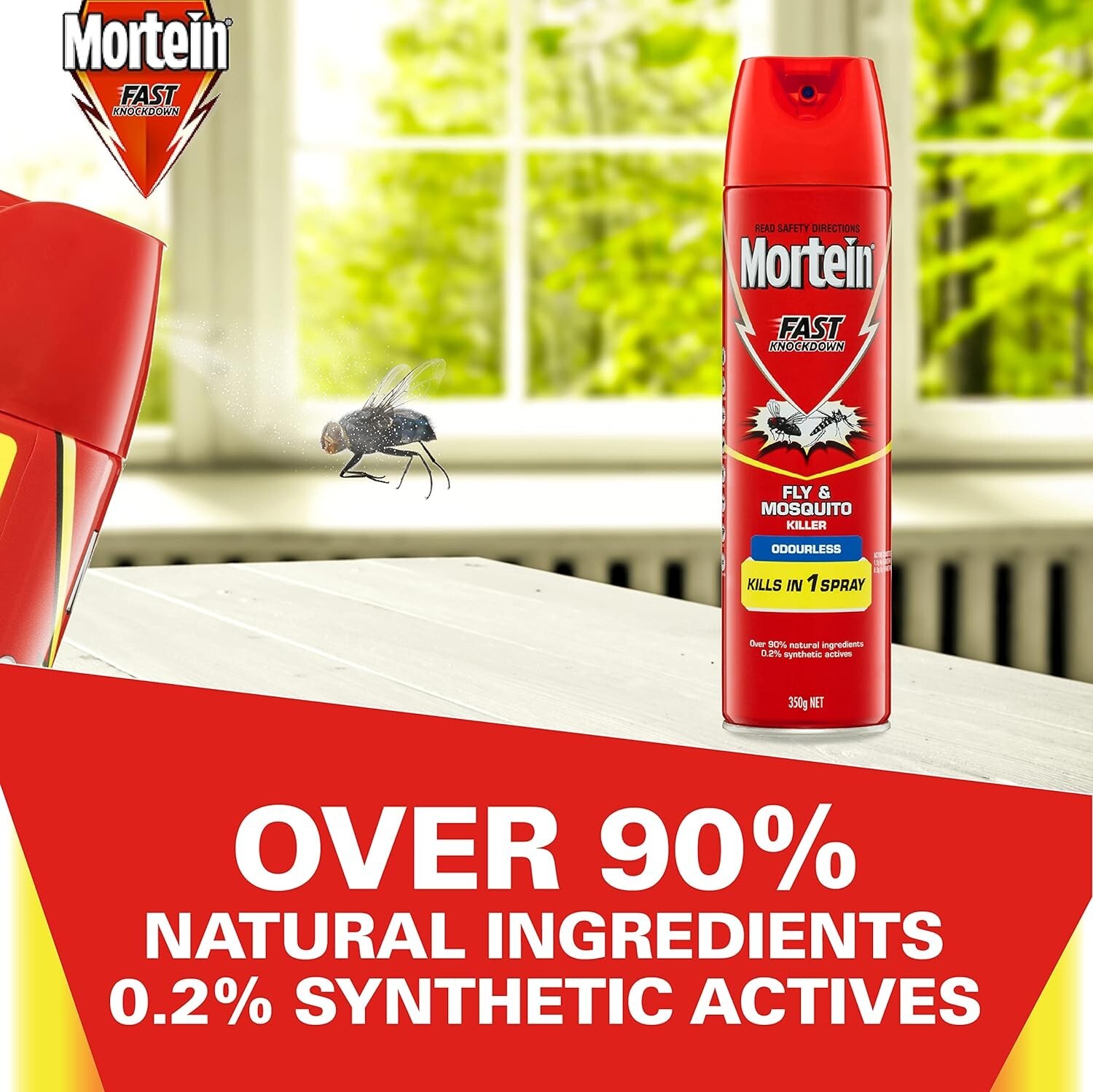 2X Mortein Fast Knockdown Insect Spray Odourless Fly & Mosquito Killer