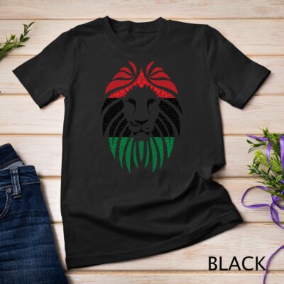 Lion Head Pan African American Flag Design Juneteenth 1865 Unisex