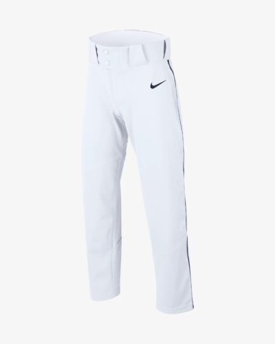 Nike Boys Vapor Select Baseball Pants Full Length BQ6443-100 White w/Navy XL