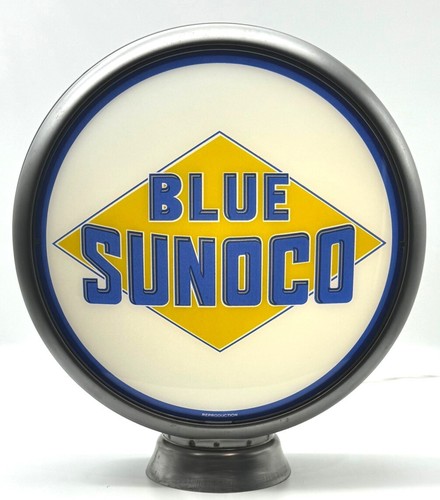 BLUE SUNOCO 13.5" Gas Pump Globe - SHIPS FULLY ASSEMBLED - READY FOR YOUR PUMP! - Picture 23 of 23