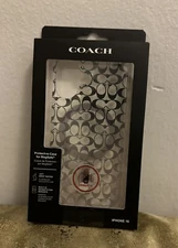 Coach iPhone 16 Case Compatible with MagSafe Signature Ombre Deep Forest