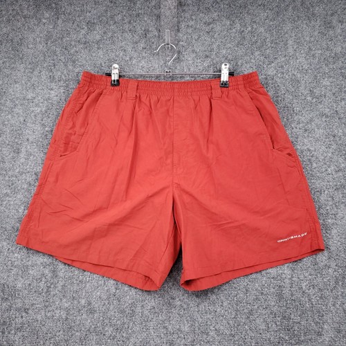 Columbia Swim Shorts Mens Medium Orange PFG Backcast III Water Trunks Omni Shade