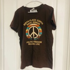 Birthplace Earth Race Human Politics Freedom Religion Love Women's T-Shirt XL