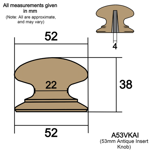 Manijas de perno de cajón de haya de madera con inserto y tornillo 25-53 mm ELIGE TAMAÑO, CANTIDAD - Imagen 13 de 13