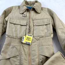 Expertise White Stag Womens Snow Suit 12 Beige Tan Ski Puffer Vintage