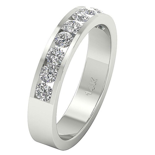 VS1 E Engagement Wedding Ring Band 1.20 Ct Real Diamond 14K Yellow Gold 4.30MM - Picture 2 of 8