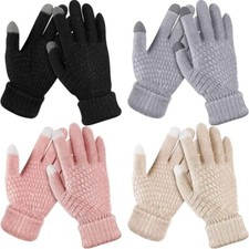Winter Gloves Plush Thicken Touch Screen Unisex Soft Warm, Fleece Lined Gloves