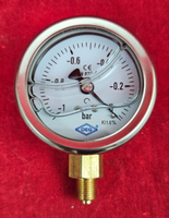 "Vakuummeter -1 - 0 Bar 1/8\" Unterdruckmanometer PumpenprüFkoffer Glyzerin ø 50Mm"