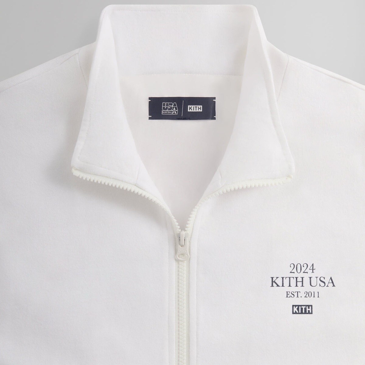Kith for USA Basketball Jersey Logan Track Jacket In White Size XL