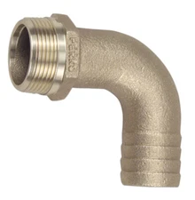 Perko 0063010PLB Boat Marine 2-1/2" Bronze Full Flow 90° Pipe to Hose Adapter