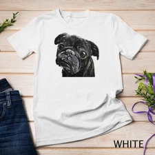 Pug Shirt. Black Pug T-Shirt Unisex T-shirt