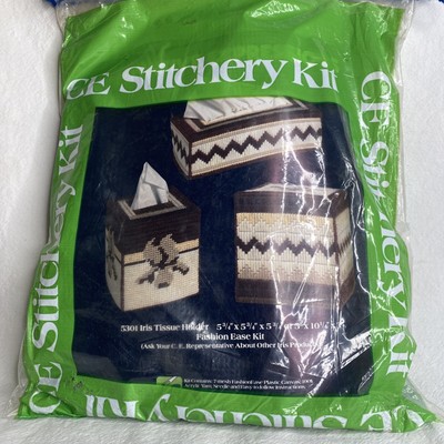 Creative Expressions CE Stitchery Kit Iris Tissue Holder 5301 
