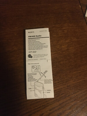 Bedienungsanleitung Sony Radio ICF-S22 auf Deutsch/Englisch und anderen Sprachen
