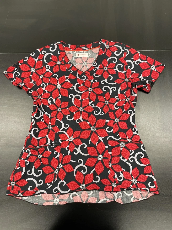 White Cross Women’s Scrub Top Size Small - Image 3 of 4