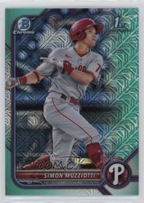 2022 Bowman Chrome Prospects Mega Box Aqua Mojo Refractor Simon Muzziotti 0i6n