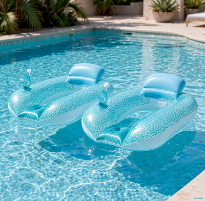Bestway Luftmatratze Lounge 102x94cm Schwimmsessel Becherhalter Pool