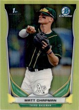 Matt Chapman 2014 Bowman Prospect Yellow Mini Chrome Refractor #269 2/25