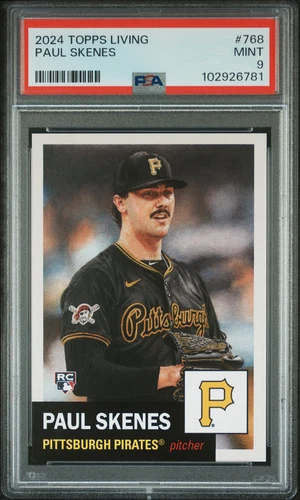 Paul Skenes Pittsburgh Pirates 2024 Topps Living Set Rookie Card #768 PSA 9 Mint