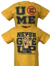 John Cena Ten Years Strong U Can't See Me Blue Gold T-shirt