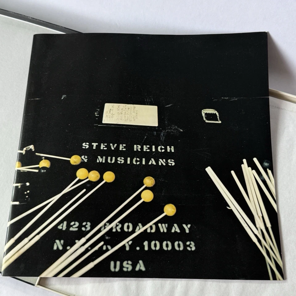 Steve Reich: Drumming Music Mallet/Voices/Organ/6 Pianos • 3-LP Box Set NM/VG+ - Image 2 of 4