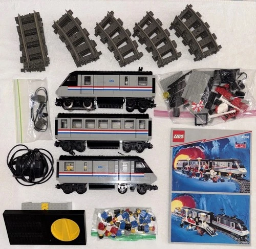 LEGO 9V TRAINS 4558 METROLINER WITH MOTOR TRACKS REGULATOR ADAPTER CONTACTS
