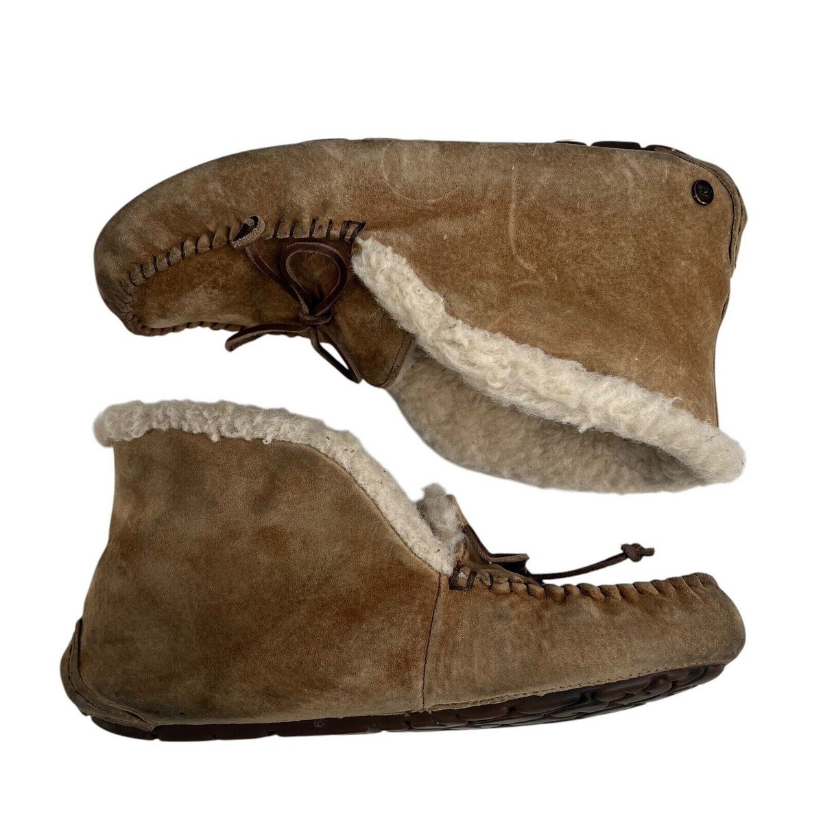 UGG Sz 8 Alena Moccasin Slippers 1004806 Shearling Chestnut  display picture 2