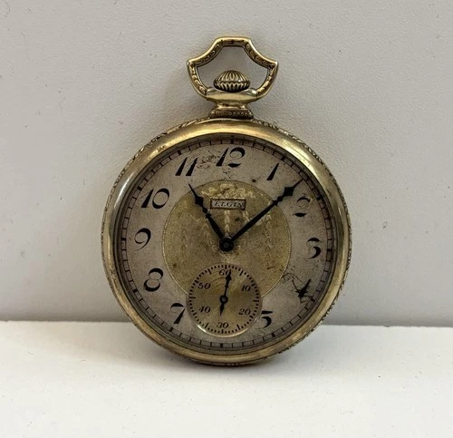 Antique Elgin Gold Filled Wadsworth Pilot 25 Years Pocket Watch