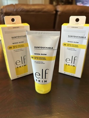 3 Pack ELF SKIN Suntouchable! Whoa Glow SPF30 Sun Protection/ Sheer Champagne