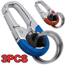 1-3 Pcs Stainless Steel Carabiner Keychain Clip Key Ring Hook EDC Holder best  
