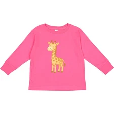 Inktastic Cute Giraffe Toddler Long Sleeve T-Shirt Animal Zoo Light Colored Dark