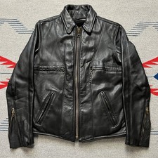 Vintage Vanson Leather Motorcycle Jacket Womens Size 10 Made in USA Black Lined