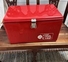Vintage 1960s Coca-Cola Metal Cooler Progress Refrigerator Co. COMPLETE EXCELLNT