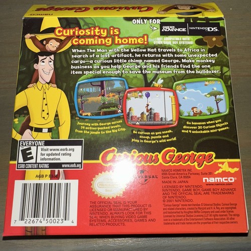 Curious George (Nintendo Game Boy Advance) CIB Complete in Box GBA Gameboy - Picture 3 of 5