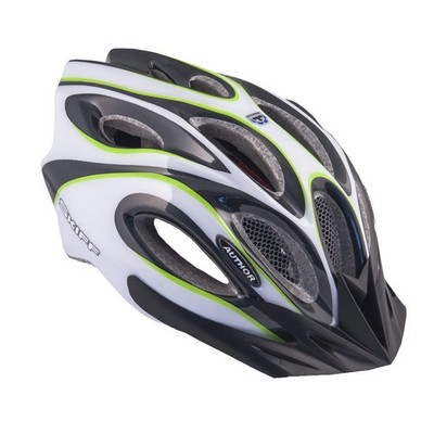 Fahrradhelm Helm MTB Trekking Insektenschutz Author Skiff Gr M 52-58cm grün weiß