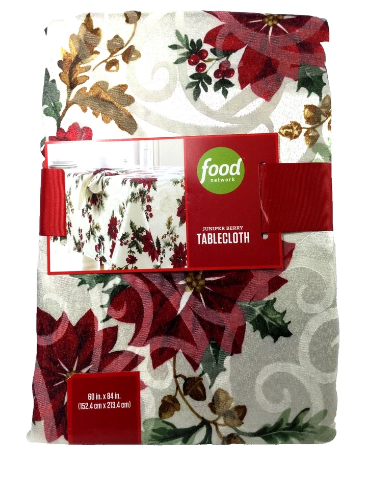 Food Network, 'Juniper Berry'  Tablecloth, 60" x 84", NIP - Image 3 of 4