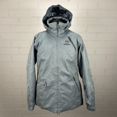 Rossignol Expert 10000 Damen XL UK 16 Denim Skijacke Thermo Kapuze Mantel
