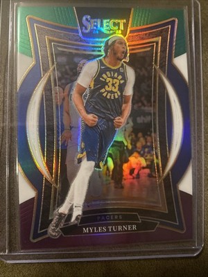 2024-25 Panini Select - Concourse Myles Turner #4 Green White Purple Prizm