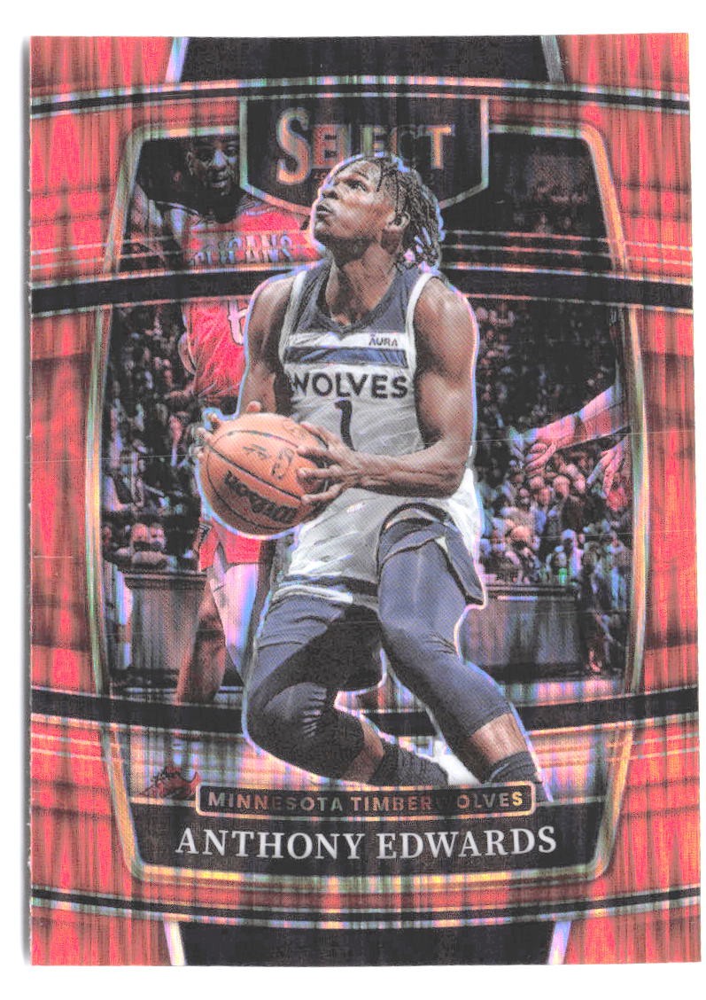 2021-22 Panini Select #49 Anthony Edwards Orange Flash Prizms